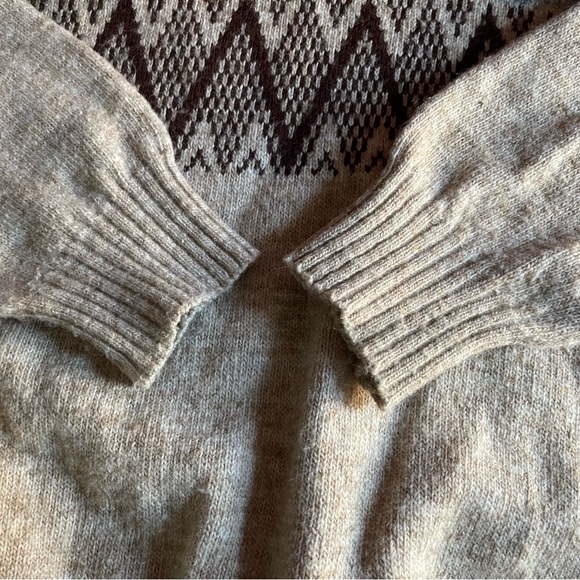 Vintage Henley For Tip Top Wool V -Neck Sweater Size L - Picture 5 of 11